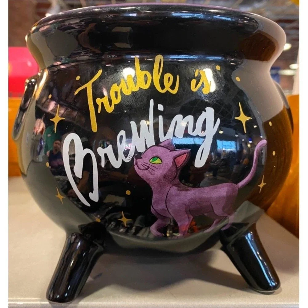 Disney Hocus Pocus Sanderson Sisters Cauldron Bowl Black Stoneware 81oz Hallowee